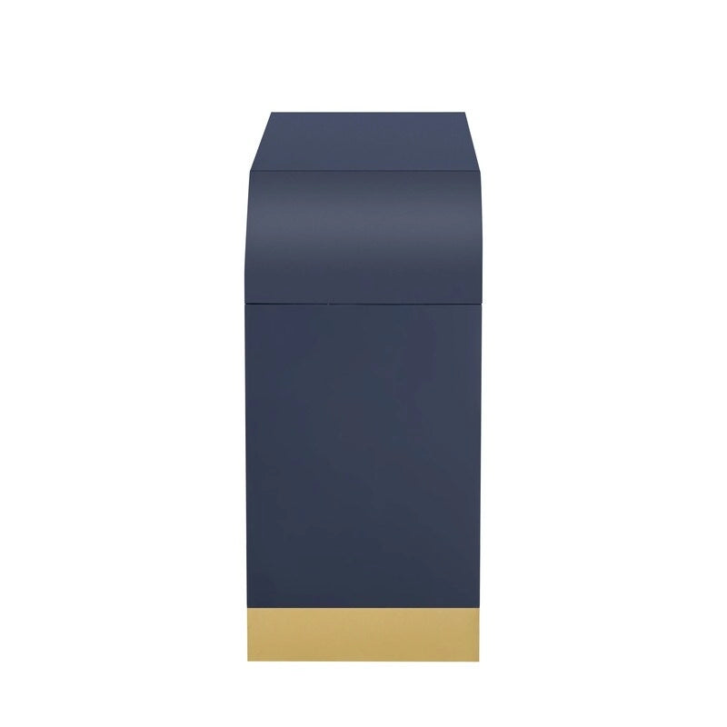 Armadietto contenitore a 4 ante nero/bianco/blu navy con ripiani regolabili – Adatto a 1 stanza
