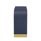 Armadietto contenitore a 4 ante nero/bianco/blu navy con ripiani regolabili – Adatto a 1 stanza