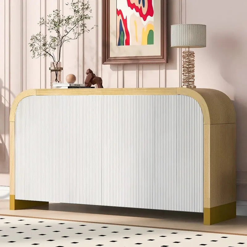 Armadietto contenitore a 4 ante nero/bianco/blu navy con ripiani regolabili – Adatto a 1 stanza