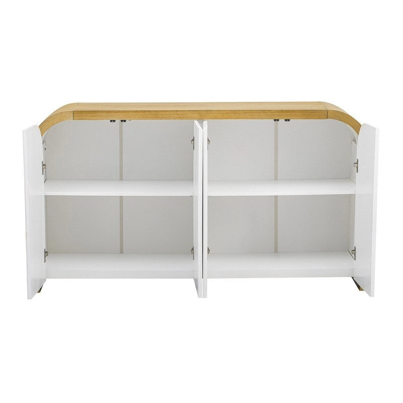 Armadietto contenitore a 4 ante nero/bianco/blu navy con ripiani regolabili – Adatto a 1 stanza