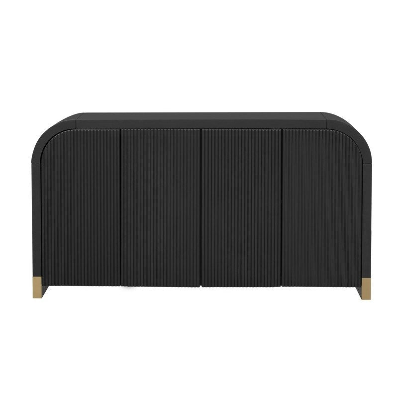 Armadietto contenitore a 4 ante nero/bianco/blu navy con ripiani regolabili – Adatto a 1 stanza