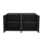 Armadietto contenitore a 4 ante nero/bianco/blu navy con ripiani regolabili – Adatto a 1 stanza