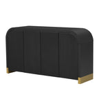 Armadietto contenitore a 4 ante nero/bianco/blu navy con ripiani regolabili – Adatto a 1 stanza