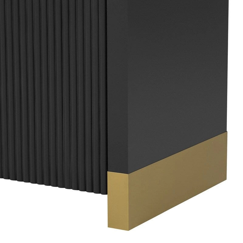 Armadietto contenitore a 4 ante nero/bianco/blu navy con ripiani regolabili – Adatto a 1 stanza