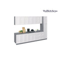 Set di mobili da cucina base, bianco opaco, larghezza 335 cm (132×24)
