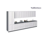 Kitchen Celestial Collection White Matte Color Base Size 15Ft Wide - 182x24