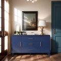 Mobiletto 2 ante 3 cassetti blu navy con effetto intagliato