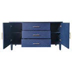 Mobiletto 2 ante 3 cassetti blu navy con effetto intagliato