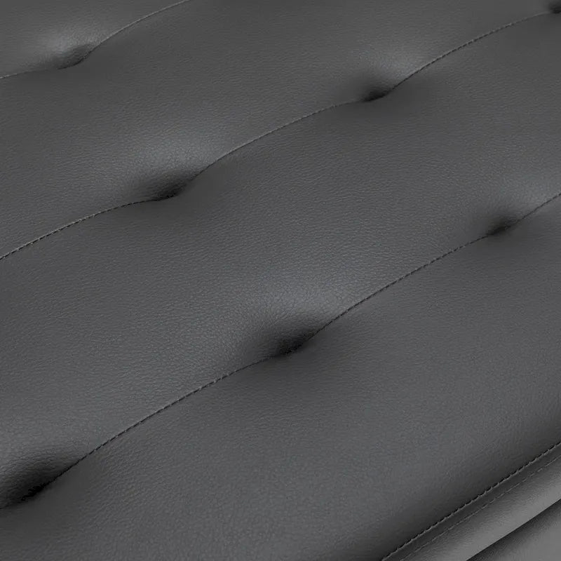 Panca Contenitore a Scomparsa Tufted Grigio Chiaro / Grigio Scuro / Marrone, Seduta Singola