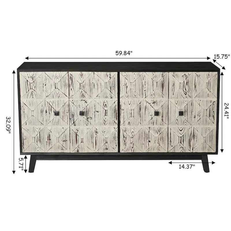 4 Doors Vintage Sideboard