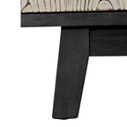 Credenza vintage a 4 ante marrone/nera, montaggio da 1 persona