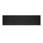 Credenza a 4 ante blu notte / nera con motivo a linee radiali, impiallacciatura in frassino
