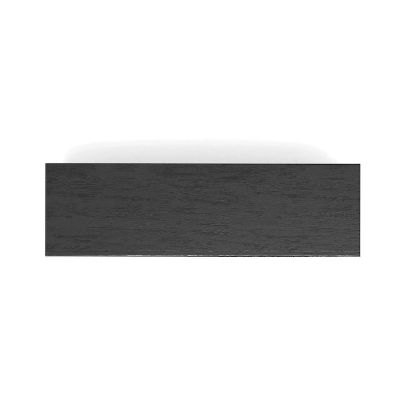 Credenza Vintage Nera a 3 Cassetti e 2 Ante, in Legno