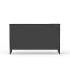 Credenza Vintage Nera a 3 Cassetti e 2 Ante, in Legno