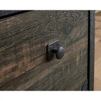 Armadietto portadocumenti laterale a 2 cassetti Carbon Oak, legno e metallo, 1 persona