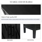 Madia a 4 ante in legno di abete, colore caffè/marrone/nero, stile rustico