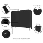 Mobiletto d'Appoggio Moderno di Metà Secolo, Bianco/Nero, Set da 2