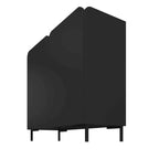Mobiletto d'Appoggio Moderno di Metà Secolo, Bianco/Nero, Set da 2