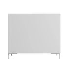 Mobiletto d'Appoggio Moderno di Metà Secolo, Bianco/Nero, Set da 2