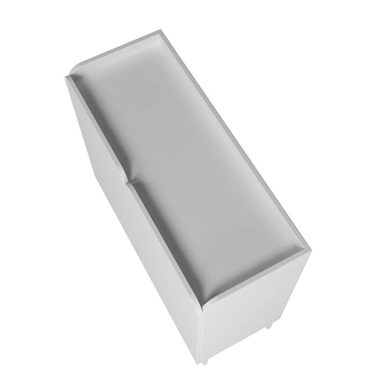 Mobiletto d'Appoggio Moderno di Metà Secolo, Bianco/Nero, Set da 2