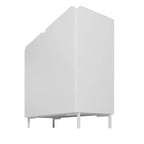 Mobiletto d'Appoggio Moderno di Metà Secolo, Bianco/Nero, Set da 2
