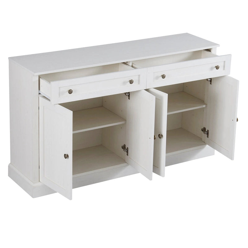 Madia a buffet bianca a 6 ante con 2 cassetti