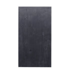Armário aparador de madeira com 4 portas, estilo quinta, acabamento de madeira natural/preto antigo, para 1 espaço