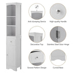 Mobiletto da bagno autoportante bianco/grigio con cassetto