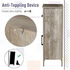 Mobiletto da bagno marrone retrò effetto venatura del legno con cassetto e ripiano regolabile, montaggio a 1 persona