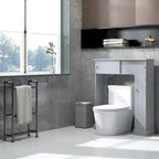 Armadietto salvaspazio da bagno sopra WC grigio con anta scorrevole, da terra, 1 persona