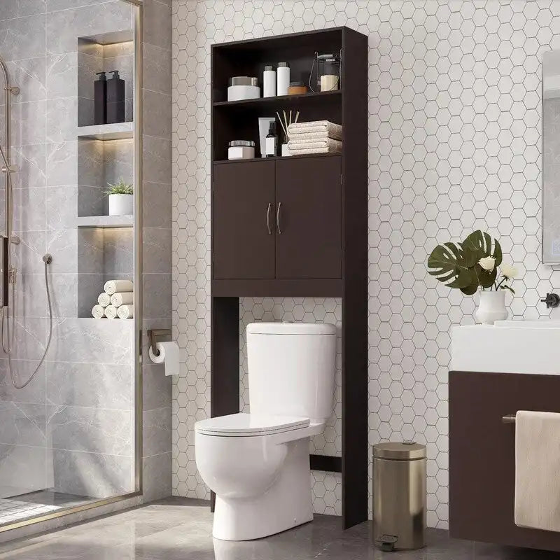 Pensile da Bagno Sopra Water, Finitura Legno Espresso, 1 persona, 20 cm P x 63 cm L x 195 cm H