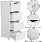 Mobiletto a terra con 2 cassetti bianco con finitura in legno