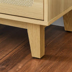 Cassettiera a 6 cassetti in rattan (Nero / Marrone / Naturale), Adatta per 2