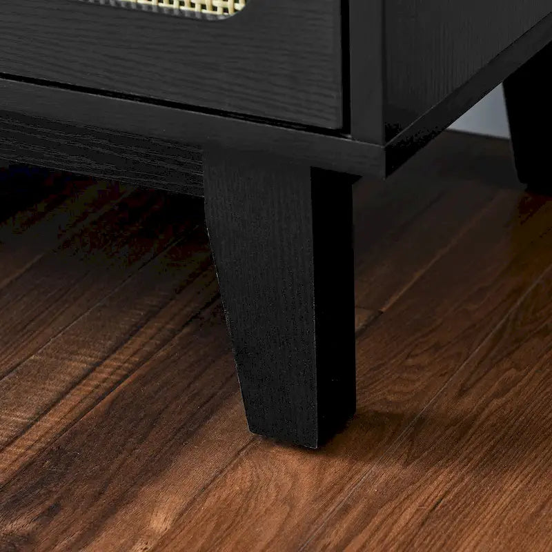 Cassettiera a 6 cassetti in rattan (Nero / Marrone / Naturale), Adatta per 2