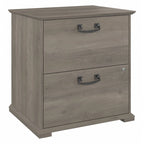 Classificatore laterale da fattoria a 2 cassetti, rovere bianco lino/grigio driftwood – 1 utente