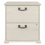 Classificatore laterale da fattoria a 2 cassetti, rovere bianco lino/grigio driftwood – 1 utente