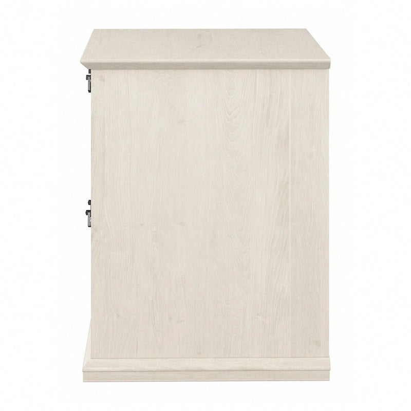 Classificatore laterale da fattoria a 2 cassetti, rovere bianco lino/grigio driftwood – 1 utente
