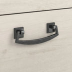 Classificatore laterale da fattoria a 2 cassetti, rovere bianco lino/grigio driftwood – 1 utente