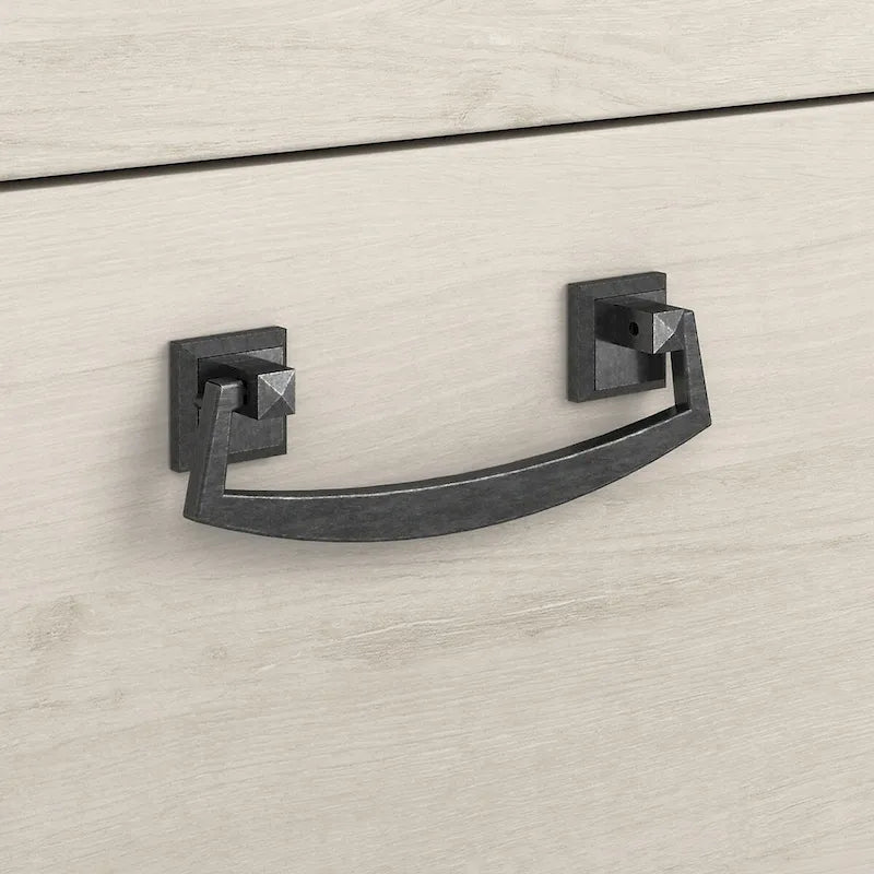 Classificatore laterale da fattoria a 2 cassetti, rovere bianco lino/grigio driftwood – 1 utente